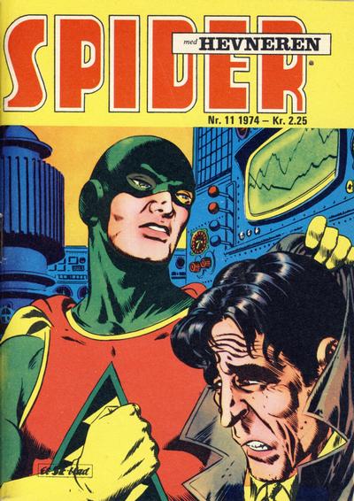 Cover for Spider (Serieforlaget / Se-Bladene / Stabenfeldt, 1968 series) #11/1974