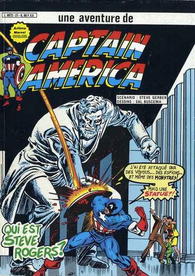 Cover for Captain America (Arédit-Artima, 1979 series) #21 - Qui est Steve Rogers ?