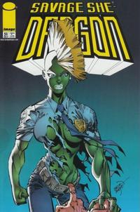 Cover Thumbnail for Savage Dragon (Image, 1993 series) #51 [Yellow Logo]