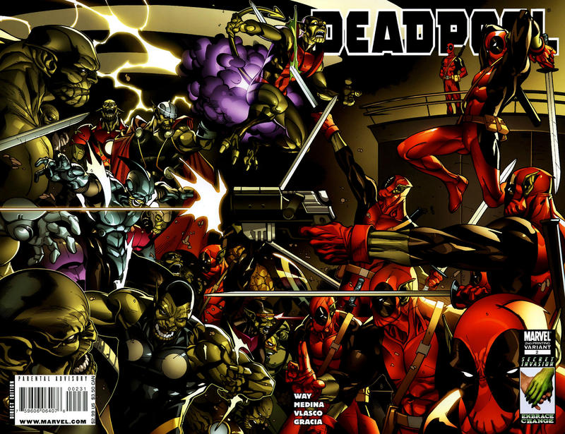 Cover for Deadpool (Marvel, 2008 series) #2 [2nd Print Variant]