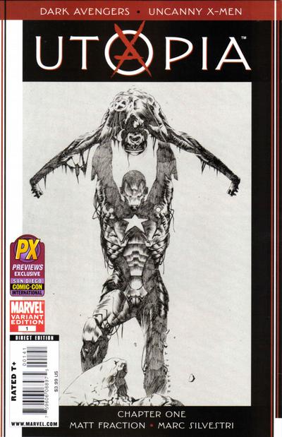 Cover for Dark Avengers / Uncanny X-Men: Utopia (Marvel, 2009 series) #1 [Previews Exclusive Sketch Cover]