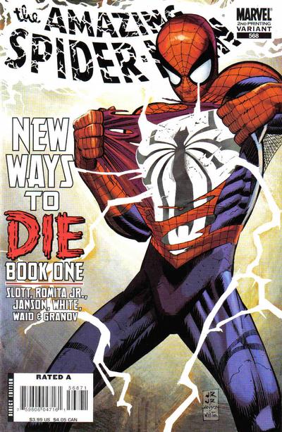 Cover for The Amazing Spider-Man (Marvel, 1999 series) #568 [2nd Printing Variant]