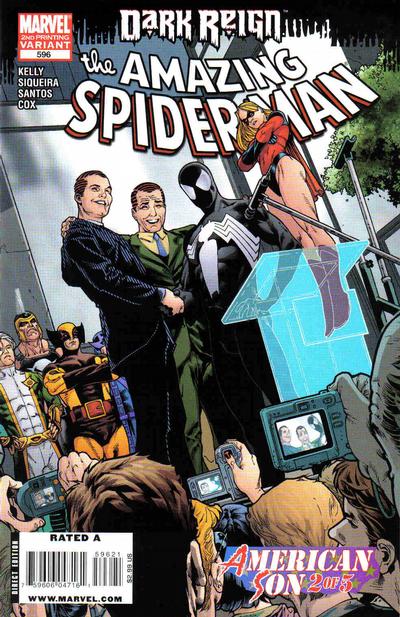 Cover for The Amazing Spider-Man (Marvel, 1999 series) #596 [2nd Printing Variant - Paulo Siqueira Cover]