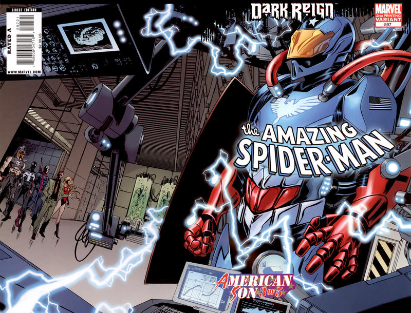 Cover for The Amazing Spider-Man (Marvel, 1999 series) #597 [2nd Printing Variant - Marco Chechetto Cover]
