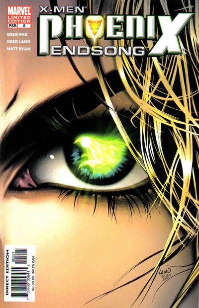 Cover for X-Men: Phoenix - Endsong (Marvel, 2005 series) #5 [Second Printing/Limited Edition]