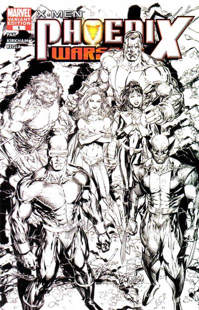 Cover for X-Men: Phoenix - Warsong (Marvel, 2006 series) #1 [Black-and-White Variant Edition]