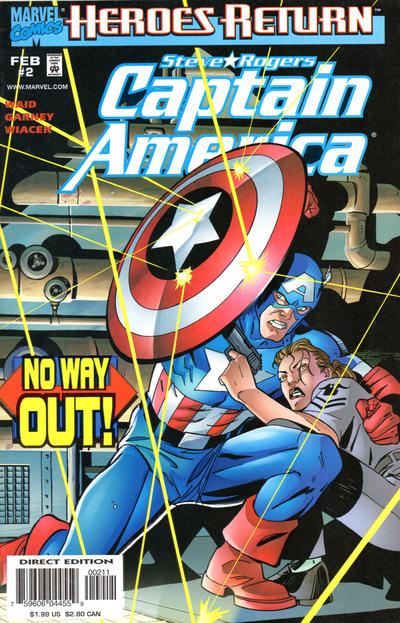 Cover for Captain America (Marvel, 1998 series) #2 [Newsstand]
