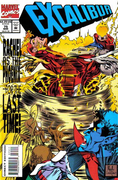 Cover for Excalibur (Marvel, 1988 series) #75 [Direct Edition - Standard]