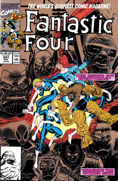 Cover for Fantastic Four (Marvel, 1961 series) #347 [Gold Second Printing]