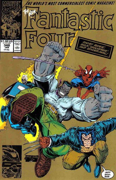 Cover for Fantastic Four (Marvel, 1961 series) #348 [Gold Second Printing]