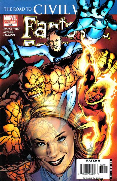 Cover for Fantastic Four (Marvel, 1998 series) #536 [Second Print]