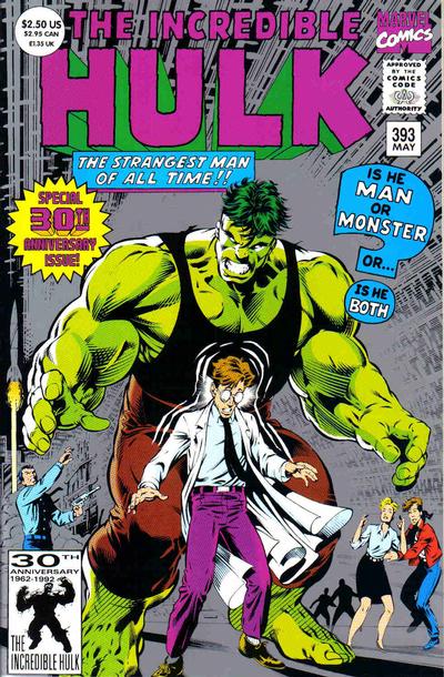 Cover for The Incredible Hulk (Marvel, 1968 series) #393 [Second printing (Silver Foil Cover)]