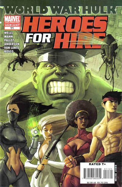 Cover for Heroes for Hire (Marvel, 2006 series) #11 [Second Printing]