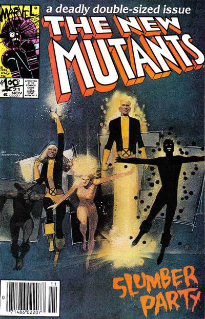 Cover for The New Mutants (Marvel, 1983 series) #21 [Newsstand]