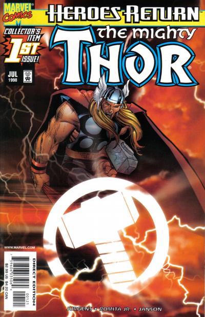 Cover for Thor (Marvel, 1998 series) #1 [Sunburst variant]