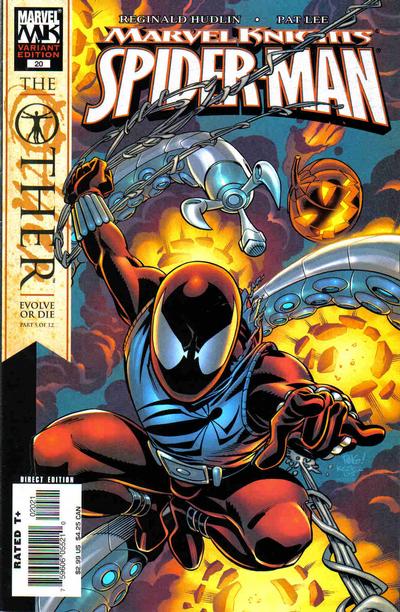 Cover for Marvel Knights Spider-Man (Marvel, 2004 series) #20 [Variant Edition - Second Printing - Mike Wieringo Cover]