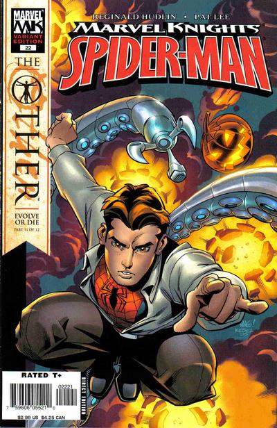 Cover for Marvel Knights Spider-Man (Marvel, 2004 series) #22 [Variant Edition - Second Printing - Mike Wieringo Cover]