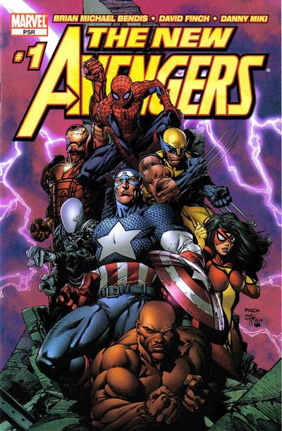 Cover for New Avengers (Marvel, 2005 series) #1 [David Finch 2nd Printing Variant]