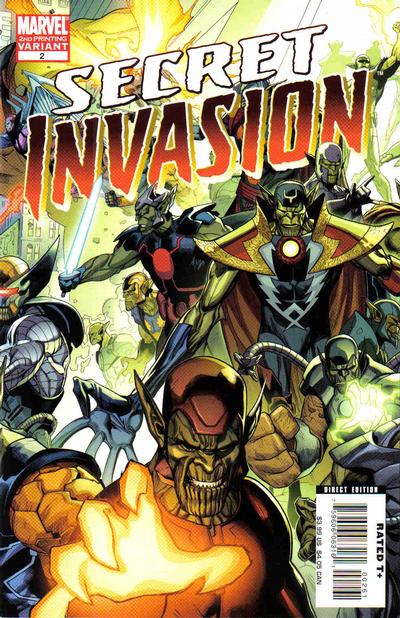 Cover for Secret Invasion (Marvel, 2008 series) #2 [2nd Printing Variant - Leinil Francis Yu Cover]