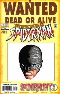 Cover for The Spectacular Spider-Man (Marvel, 1976 series) #255 [Direct Edition - "Wanted" Variant]