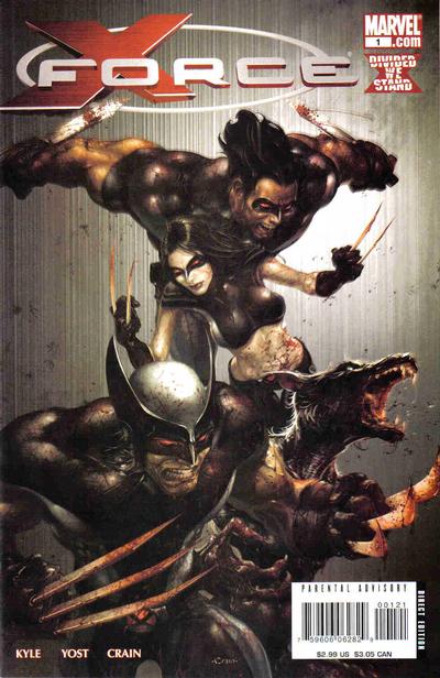Cover for X-Force (Marvel, 2008 series) #1 [Bloody Variant]