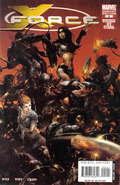 Cover for X-Force (Marvel, 2008 series) #2 [Bloody Variant]