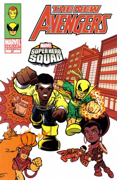 Cover for New Avengers (Marvel, 2005 series) #57 [Super Hero Squad Variant]