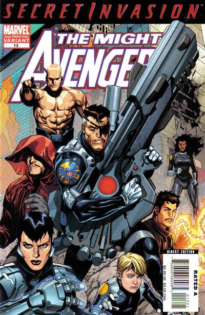Cover for The Mighty Avengers (Marvel, 2007 series) #13 [Second Printing Variant Cover]