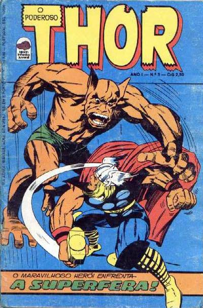 Cover for O Poderoso Thor (Editora Bloch, 1975 series) #5