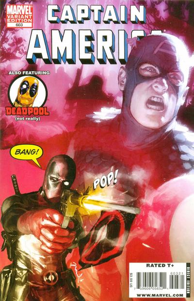 Cover for Captain America (Marvel, 2005 series) #603 [Deadpool Variant Cover]