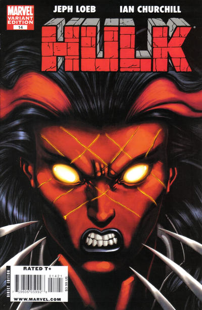 Cover for Hulk (Marvel, 2008 series) #14 [Red She-Hulk Variant Cover]