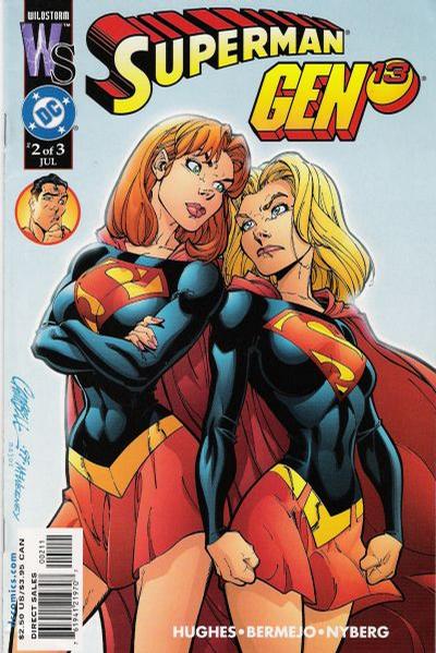 Cover for Superman / Gen 13 (DC, 2000 series) #2 [J. Scott Campbell / Tom McWeeney Cover]