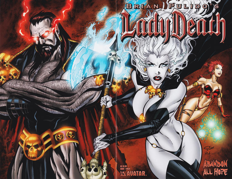 Cover for Brian Pulido's Lady Death: Abandon All Hope (Avatar Press, 2005 series) #1 [Wrap]