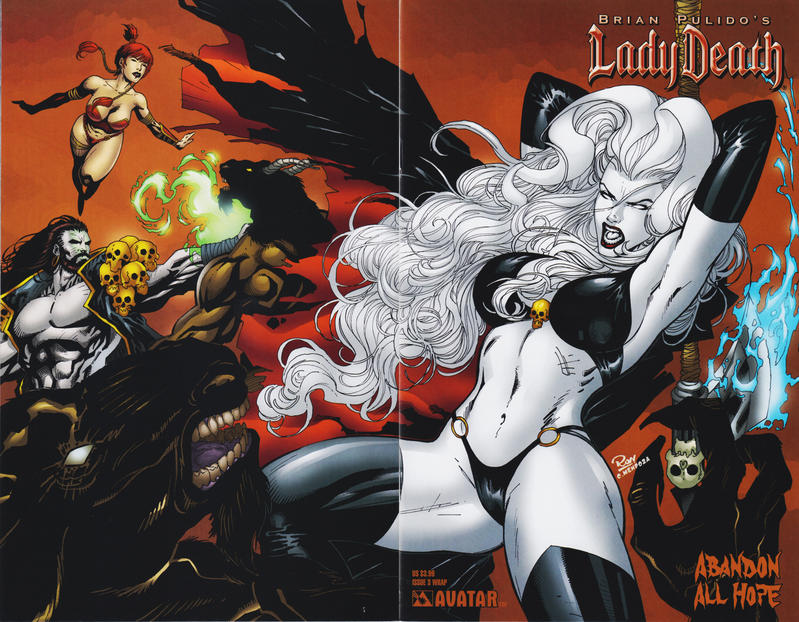 Cover for Brian Pulido's Lady Death: Abandon All Hope (Avatar Press, 2005 series) #3 [Wrap]