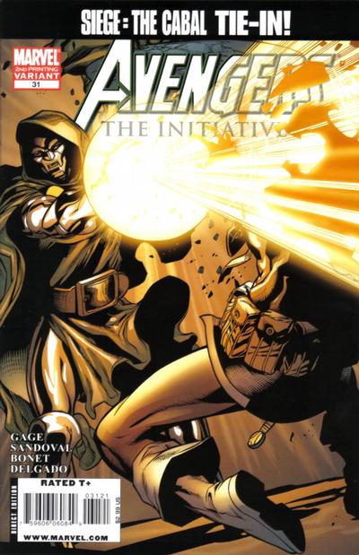 Cover for Avengers: The Initiative (Marvel, 2007 series) #31 [Second Printing]