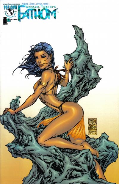 Cover for Fathom (Image, 1998 series) #9 [Midwest Comicon Variant Green Foil Cover]