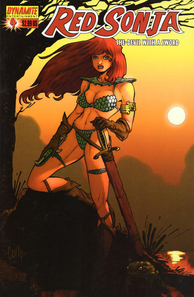 Cover for Red Sonja (Dynamite Entertainment, 2005 series) #4 [Cully Hamner Cover]