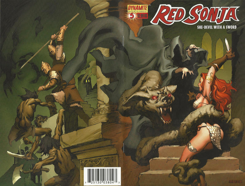 Cover for Red Sonja (Dynamite Entertainment, 2005 series) #5 [Mel Rubi Cover]