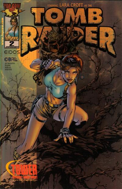 Cover for Tomb Raider: The Series (Image, 1999 series) #2 [Tower Records Metallic Variant]