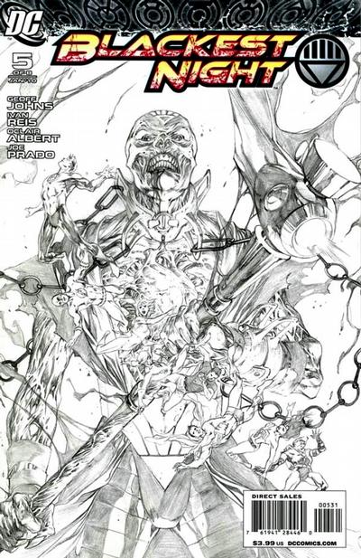 Cover for Blackest Night (DC, 2009 series) #5 [Ivan Reis Sketch Cover]