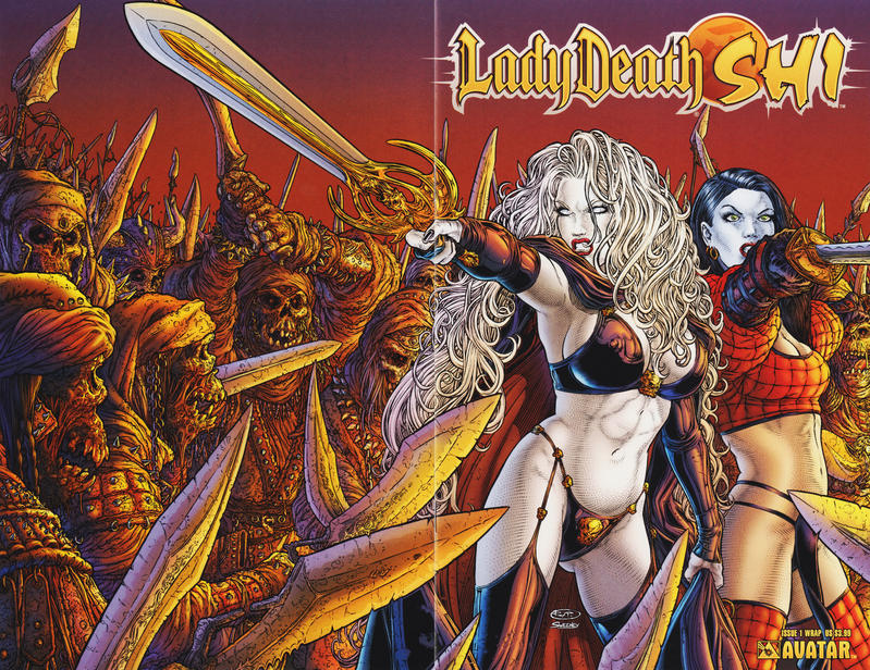 Cover for Lady Death / Shi (Avatar Press, 2007 series) #1 [Wrap]