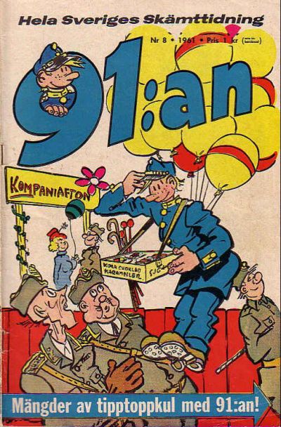 Cover for 91:an (Åhlén & Åkerlunds, 1956 series) #8/1961