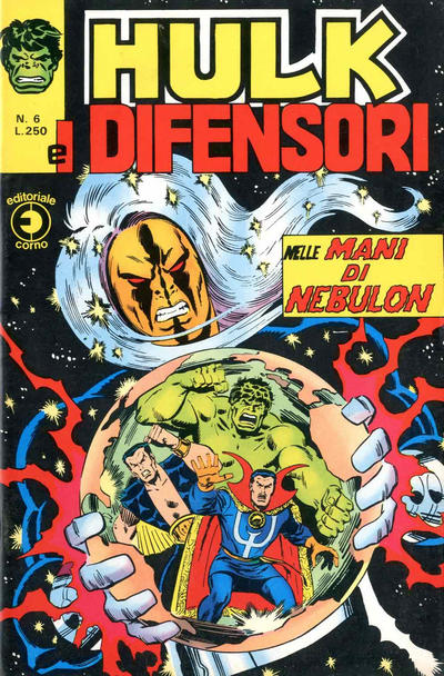 Cover for Hulk E I Difensori (Editoriale Corno, 1975 series) #6