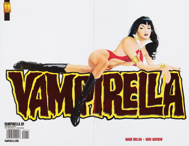 Cover for Vampirella (Harris Comics, 2001 series) #1 [Mike Mayhew Red Foil Cover]