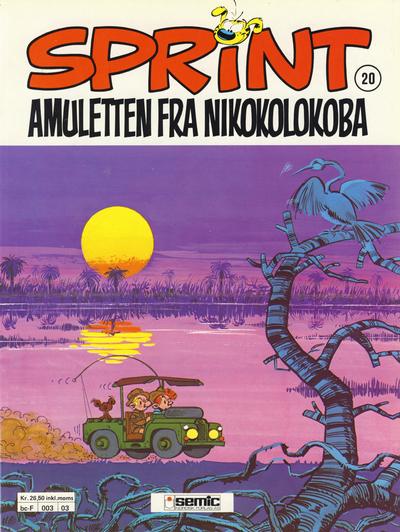Cover for Sprint (Semic, 1986 series) #20 - Amuletten fra Nikokolokoba [2. opplag]