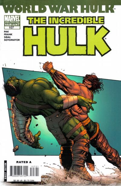 Cover for Incredible Hulk (Marvel, 2000 series) #107 [Second Printing]