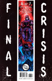 Cover Thumbnail for Final Crisis (DC, 2008 series) #6 [Sliver Cover]