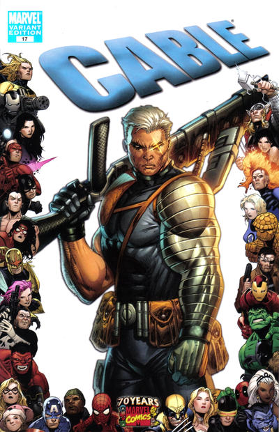 Cover for Cable (Marvel, 2008 series) #17 [70 Years of Marvel Comics]