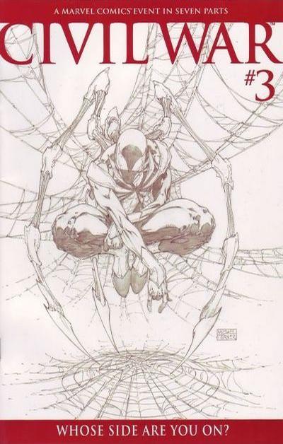 Cover for Civil War (Marvel, 2006 series) #3 [Retailer Incentive Sketch Cover]