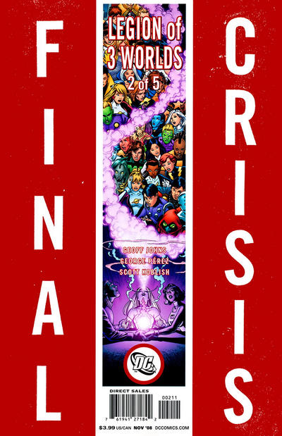 Cover for Final Crisis: Legion of Three Worlds (DC, 2008 series) #2 [Sliver Cover]